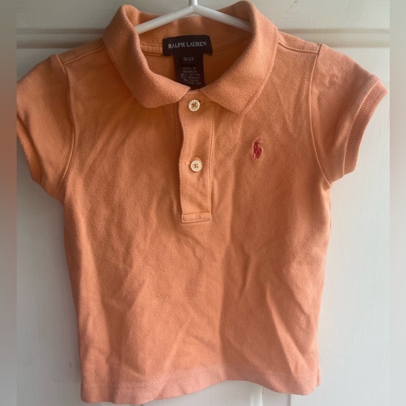Ralph Lauren Other - Ralph Lauren Girls Classic Cotton Orange Polo Pink Logo Top Size 3T